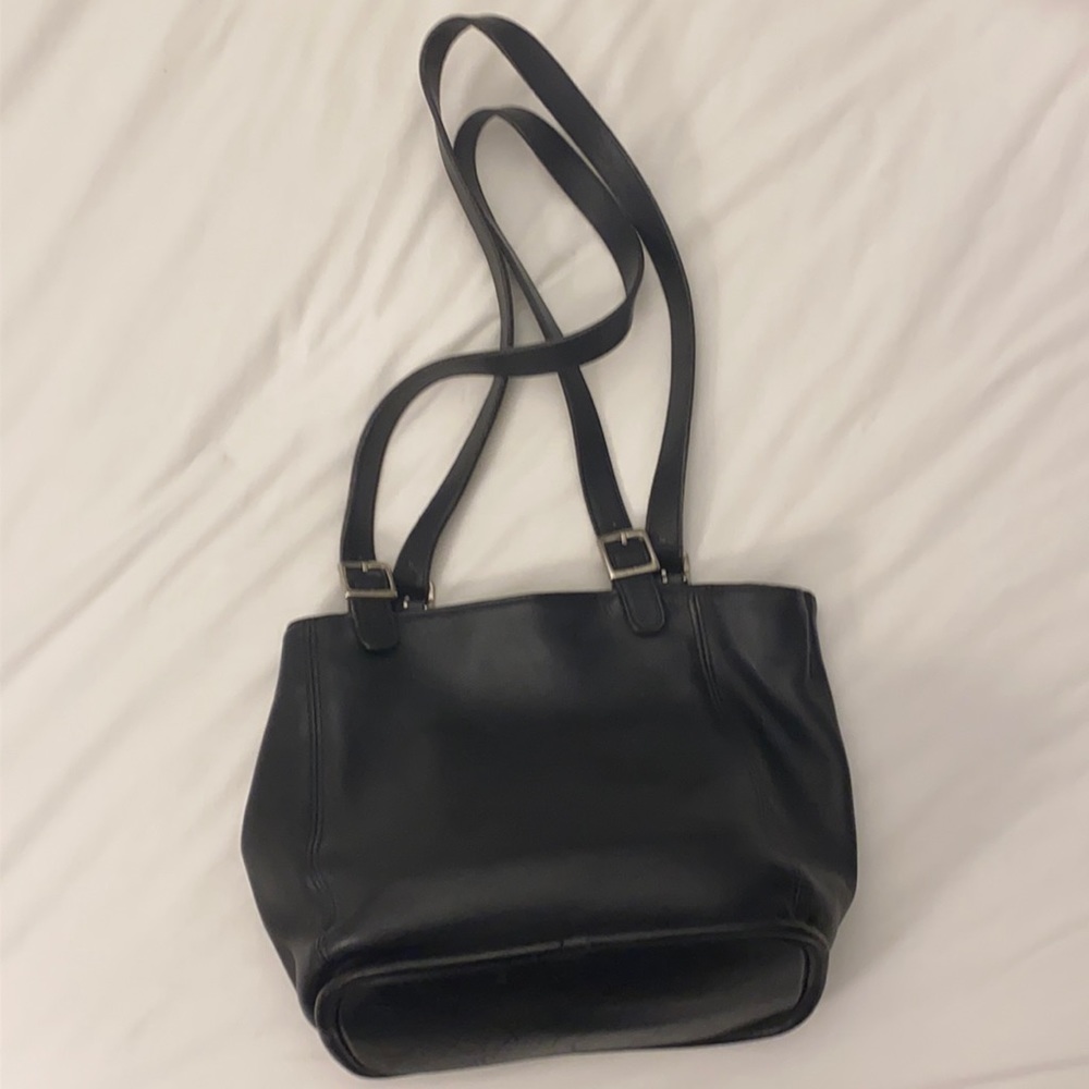 Coach shoulder bag vtg black